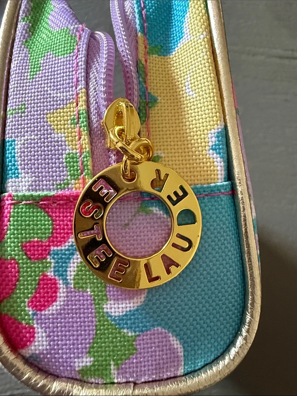 Lilly Pulitzer x Estée Lauder cosmetics bag